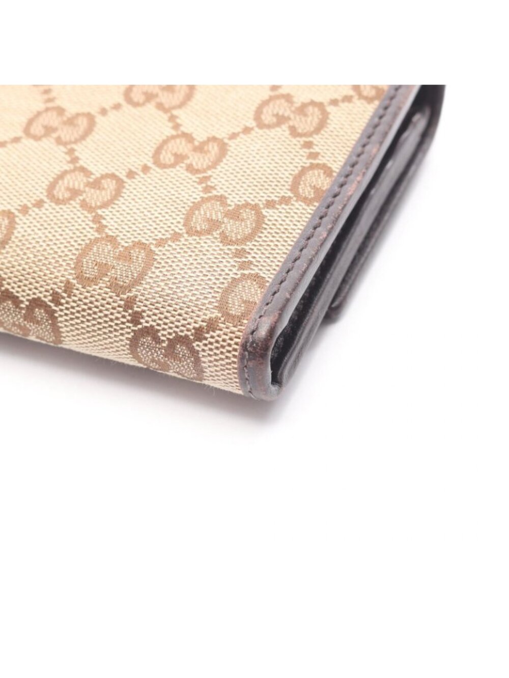 ★SOLD★ Gucci Bifold Wallet GG Canvas Beige Brown Zip - Picture 8 of 13